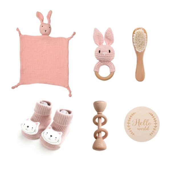 set de bienvenida completo canastilla rosa