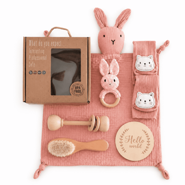 set de bienvenida completo canastilla rosa